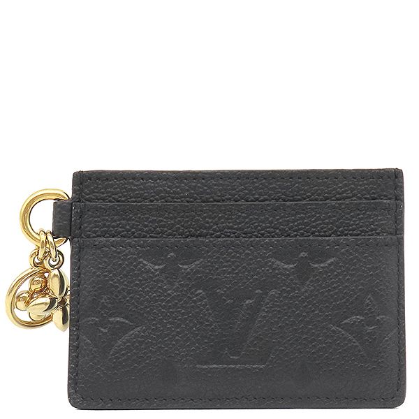 Louis Vuitton Card Case Porte Carte LV Charm Monogram Empreinte Black Gold