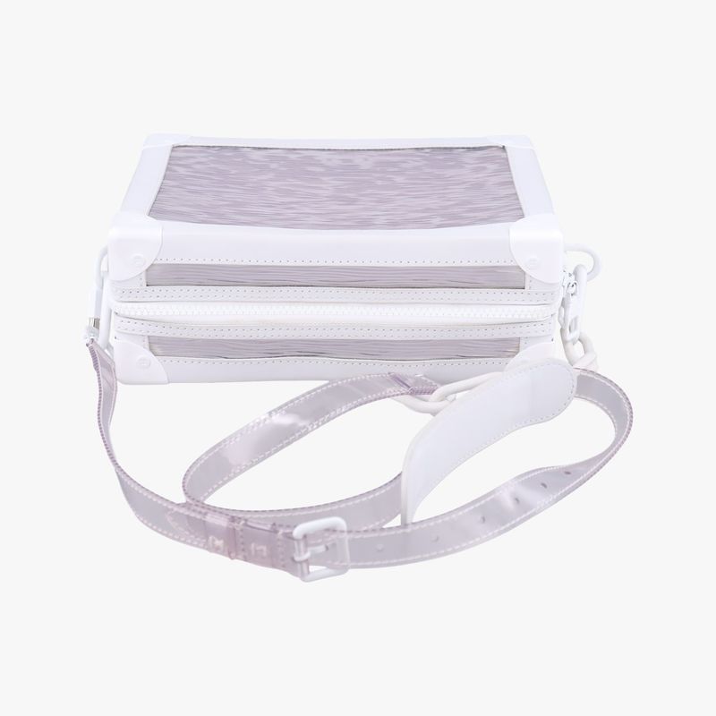 Louis Vuitton Soft Trunk Transparent X White Epi Plat Jouge M55602 Du3199