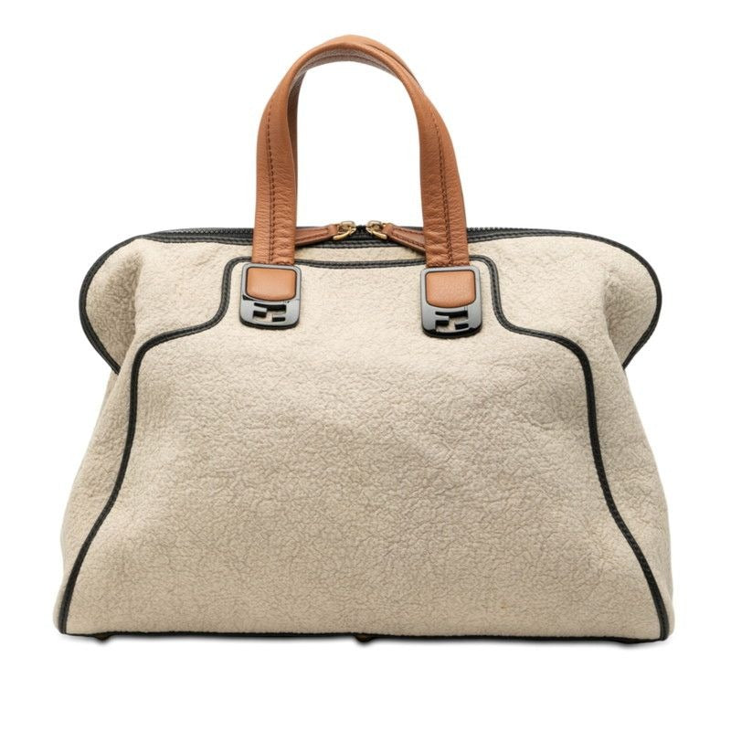Fendi Chameleon Beige Pile Leather