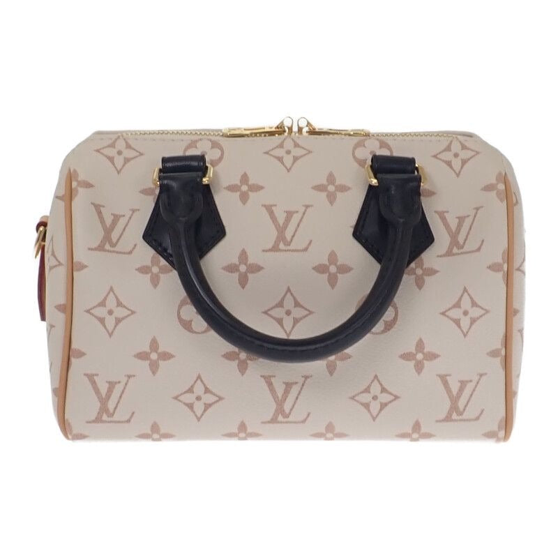 Louis Vuitton Speedy Bandouliere 20 2-Way Bag Monogram Dune White Beige