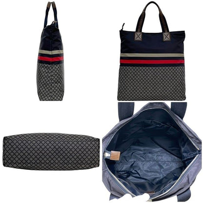 Gucci Tote Bag Navy Diamante 268112 Excellent Condition Nylon