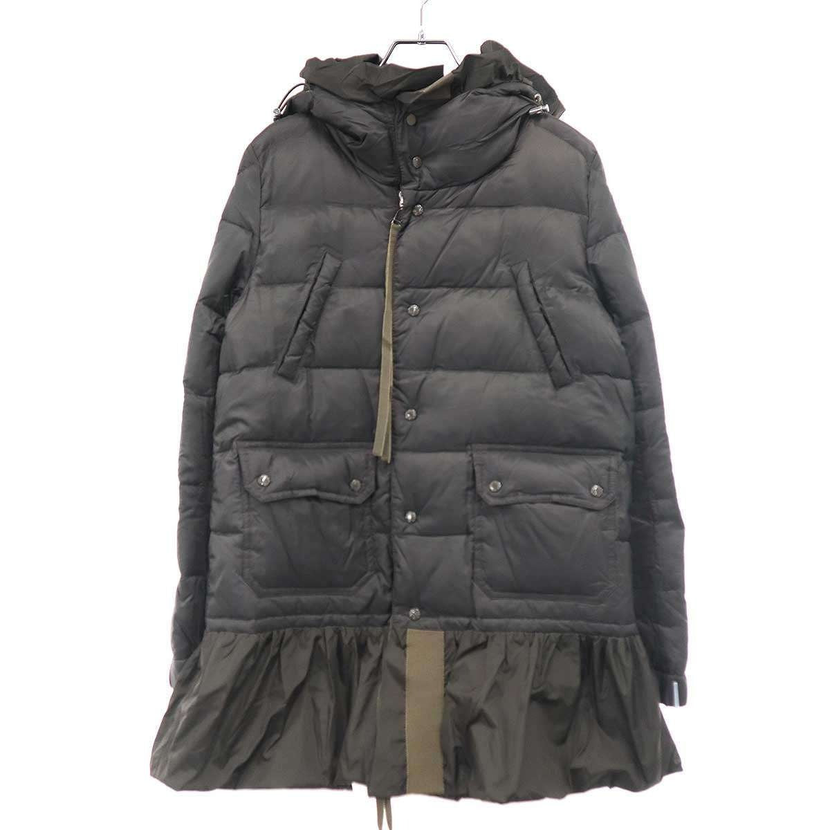 Moncler Serina Reversible Down Coat Dark Olive Type 0
