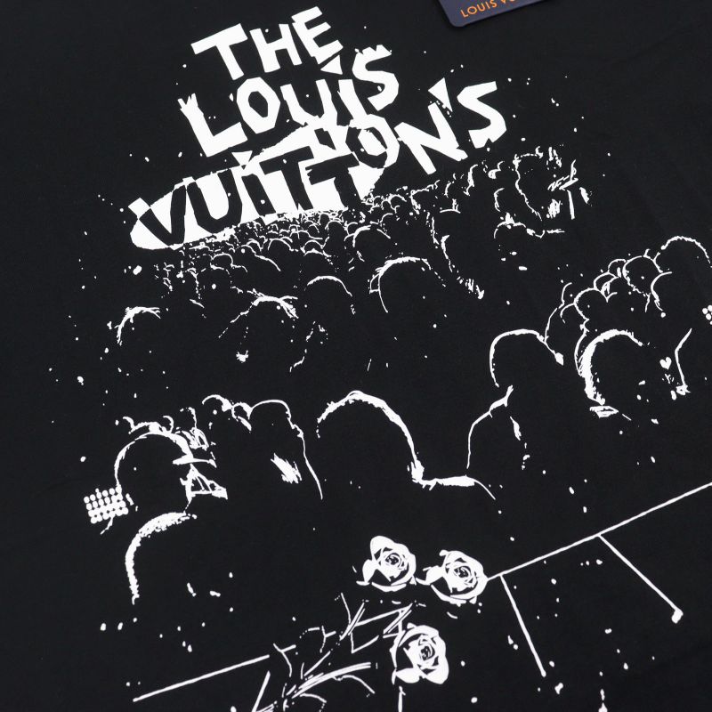 Louis Vuitton 23SS Hoy10w 100% Cotton LV Concert Print Logo Embroidery Crew