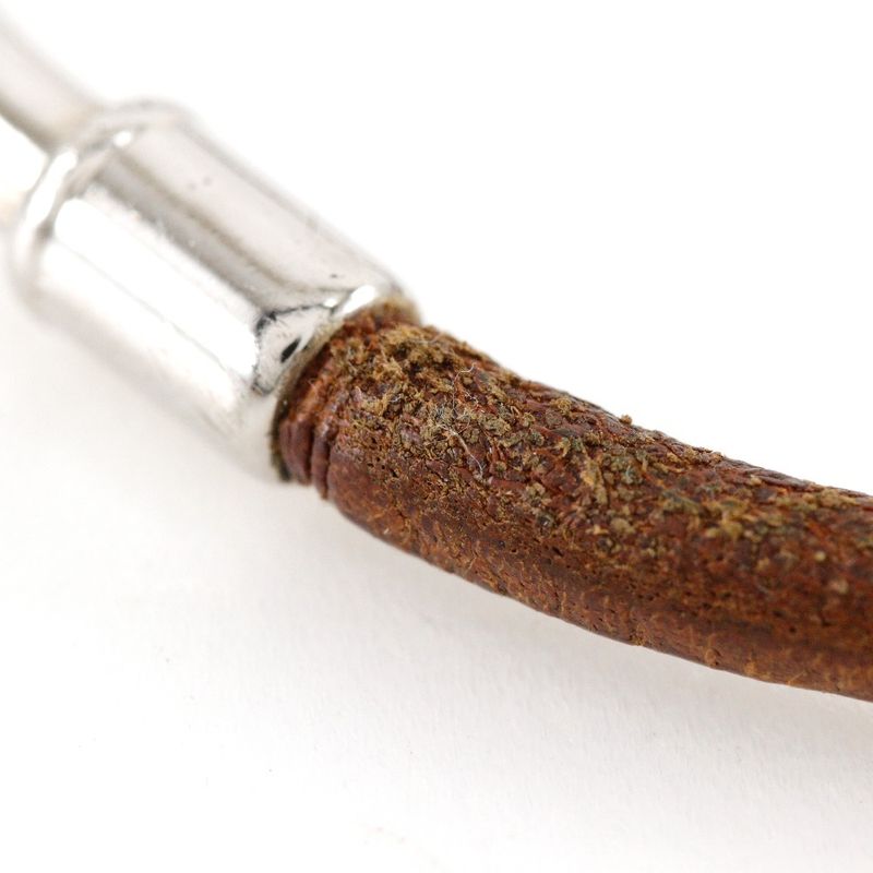 Hermes Jumbo Choker Set Leather Brown Ladies 9.9g Bracelet