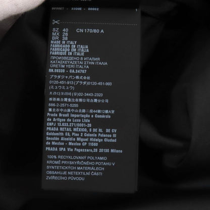 Prada 2023 230701 Re-nylon Triangle Logo Sleeveless Mini Dress Black 40 Made In