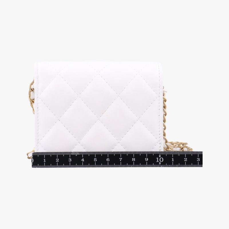 CHANEL  Matelasse Coco Mark White Lambskin Ap1895 30638768