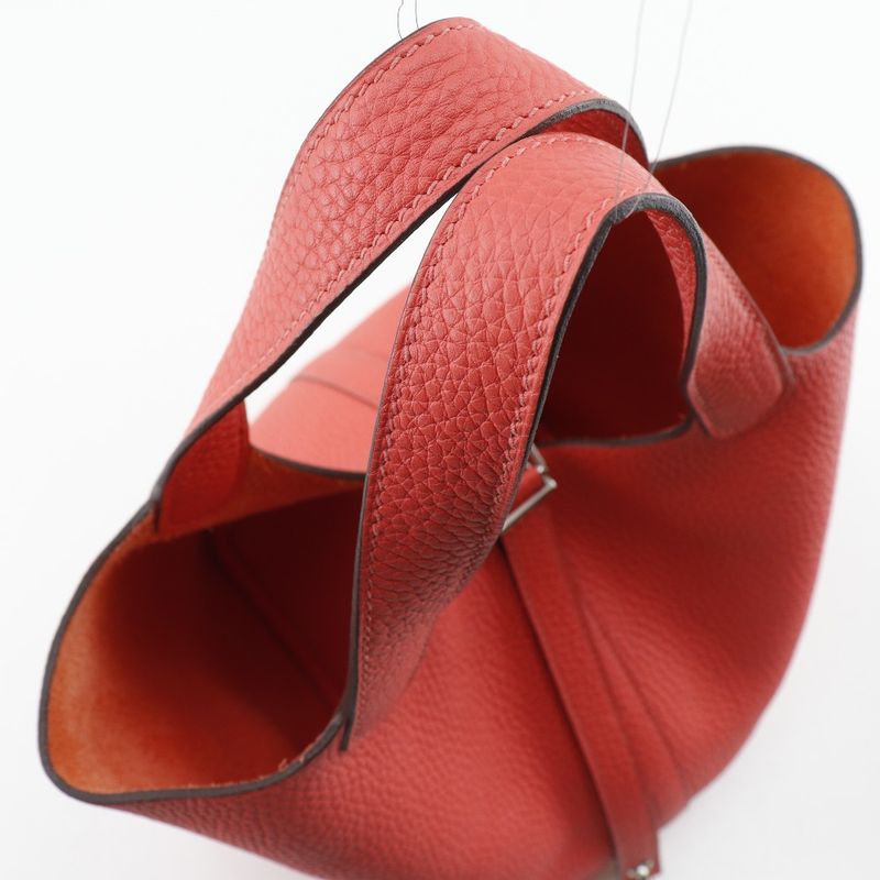 Hermes Picotin Lock 18 PM Taurillon Clemence Rose Texas Pink/silver Hardware Y