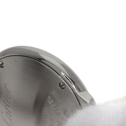 Cartier W4bb0015 Ballon Blue Bezel Diamond Wristwatch SS Ladies