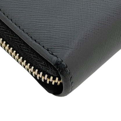 Prada Round Zipper Long Wallet Black NERO 1ml506 Excellent Condition