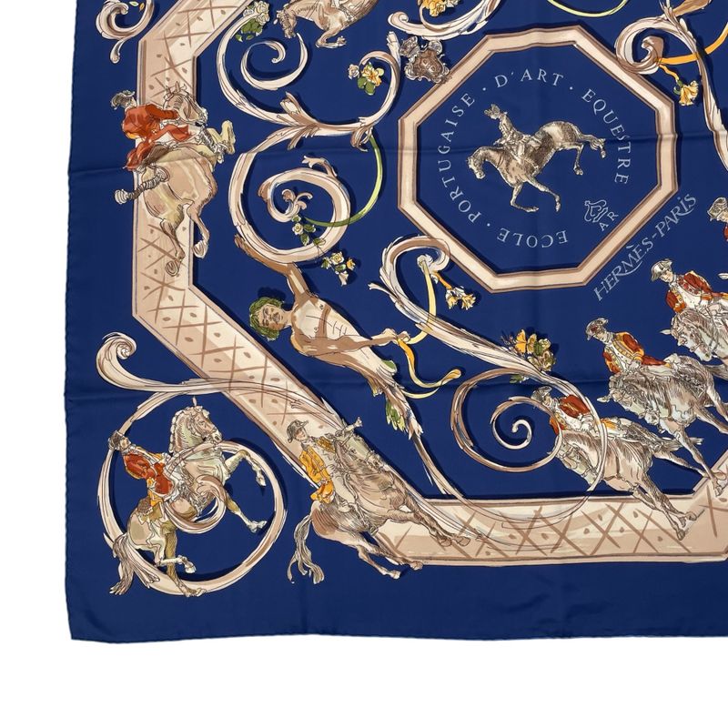 Hermes Scarf Silk Carre 90 Ecole Portugaise D'art Equestre Portuguese Equestrian