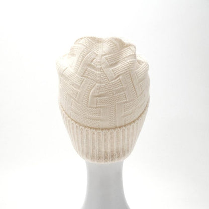 Hermes Freckens Knit Cap Size S Serie Button H Logo Ribbed Beanie Hat