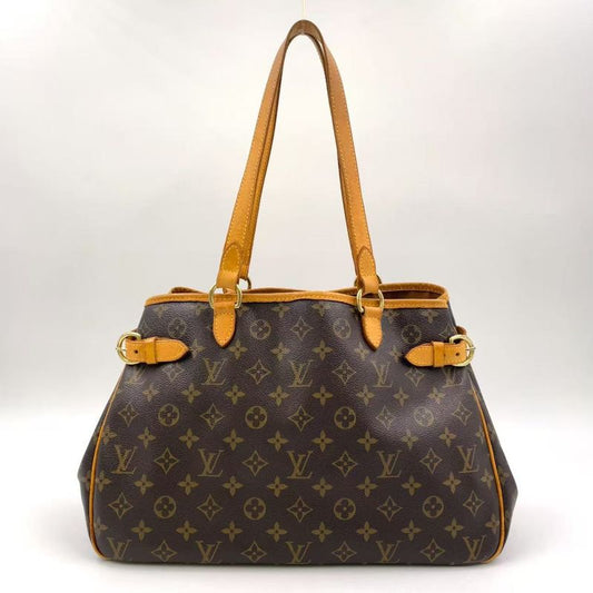 Louis Vuitton Batignolles Orizontal Monogram Leather × PVC Brown Shoulder Bag