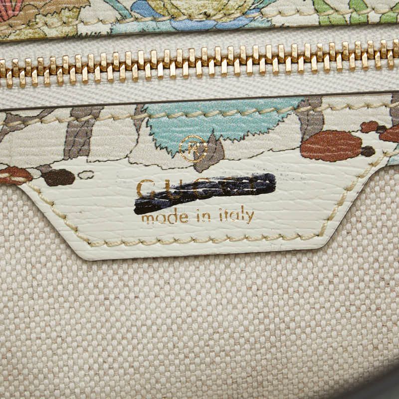 Gucci Taiga Botanical Jackie 1961 Handbag Shoulder Bag 2WAY 636709 White