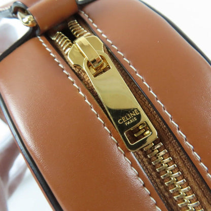 Celine Cuir Triomphe Oval Pass Leather Shoulder Bag Tan — view 10