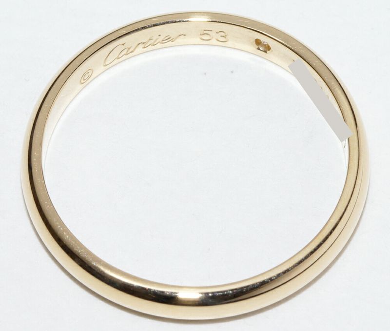 Cartier Ring 18K Yellow Gold Diamond 1P (001ct) Classic Wedding Ring 1895