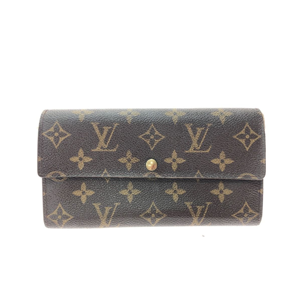 Louis Vuitton Unisex Long Wallet Monogram Pochette Portomone Credit M61725