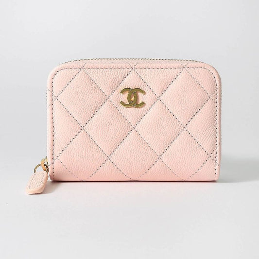 Chanel Coin Case Classic Zip Purse Pastel Pink