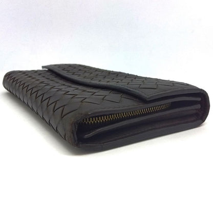 Bottega Veneta Intrecciato Long Wallet Leather 150509 Brown