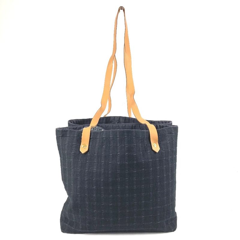 Hermes Shoulder Bag Amedava Cabas De Poche Cotton Navy