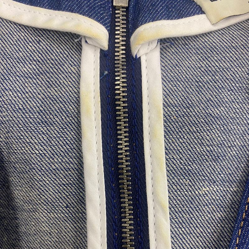 Balenciaga Key Ring Sleeveless Denim Dress 413275 Indigo Blue 34