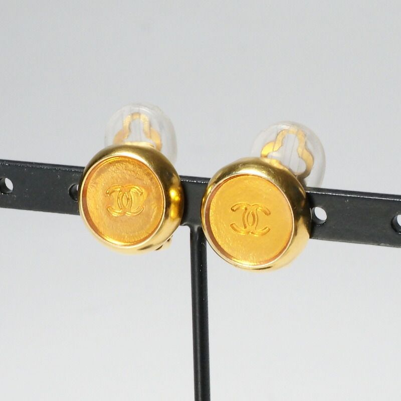 Chanel Vintage Earring 99A Coco Mark CC Logo Binaural 90s Made In France