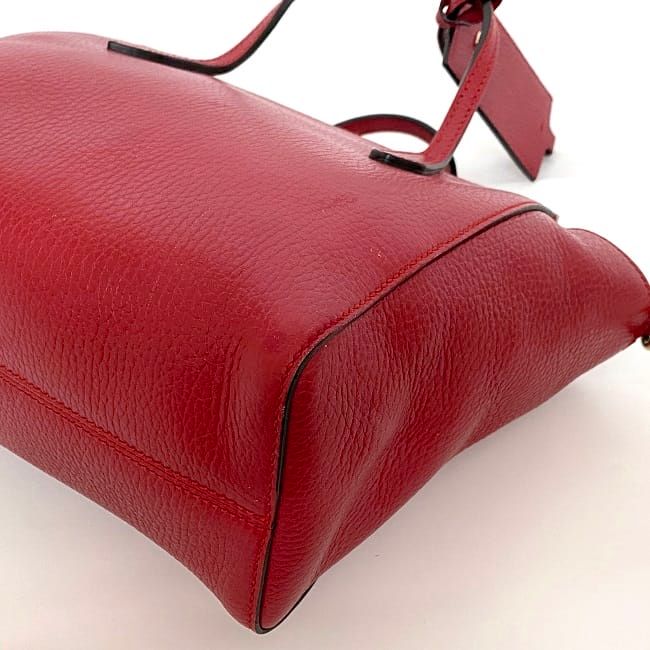 Gucci 2 Way Bag Red 368827 Excellent Condition Leather Preowned