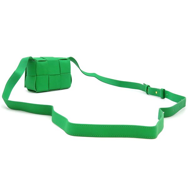 Bottega Veneta Shoulder Bag Candy Cassette Maxi Intrecciato Lambskin Green Gold