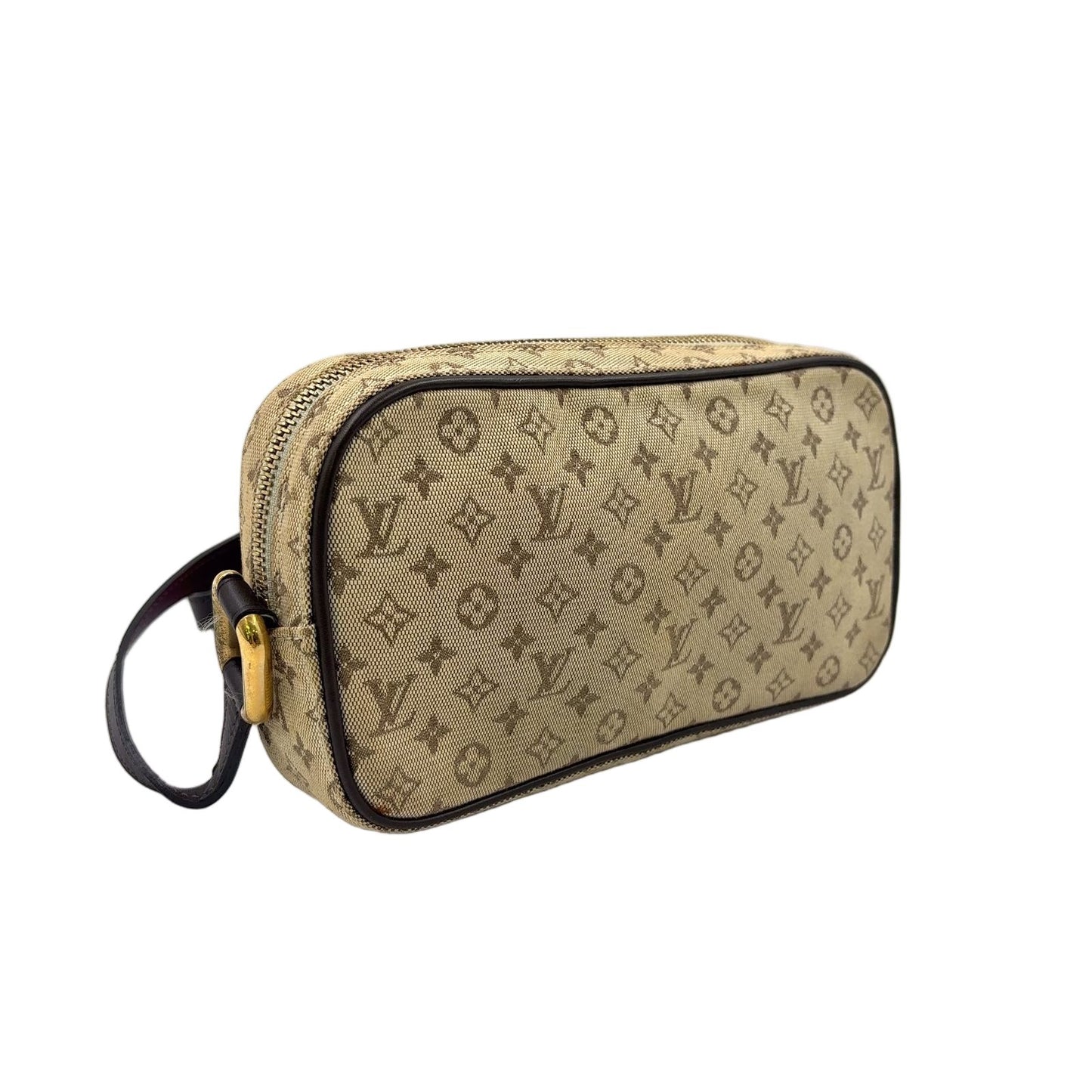 Louis Vuitton Juliette MM Monogram Mini Khaki Leather Canvas Beige Dark Brown — view 2