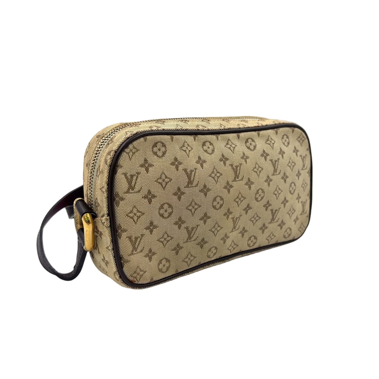 Louis Vuitton Juliette MM Monogram Mini Khaki Leather Canvas Beige Dark Brown — view 2