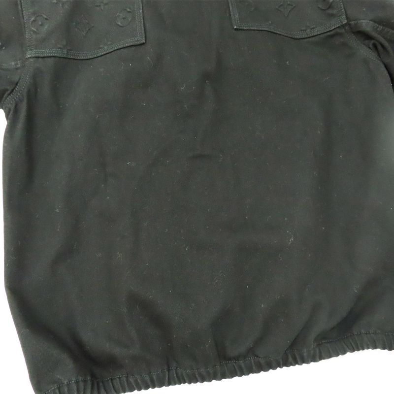 Louis Vuitton Monogram Detail Dead Denim Jacket 1aa4oj 46 Black