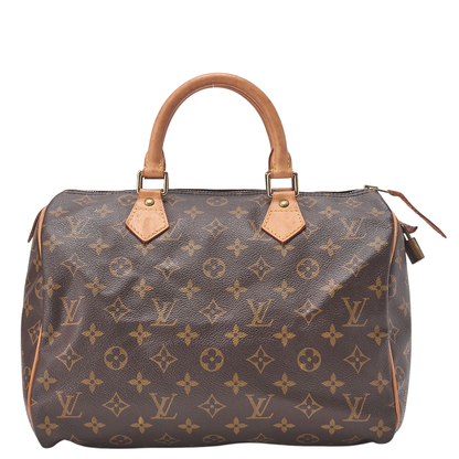 Louis Vuitton Monogram Speedy -30 Handbag M41526 Brown (gold Hardware) [no
