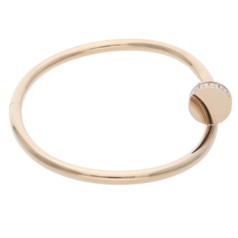 Cartier New Shape Juste UN CLOU Bracelet DIA 18K Pink Goldjuste Un Clou Half