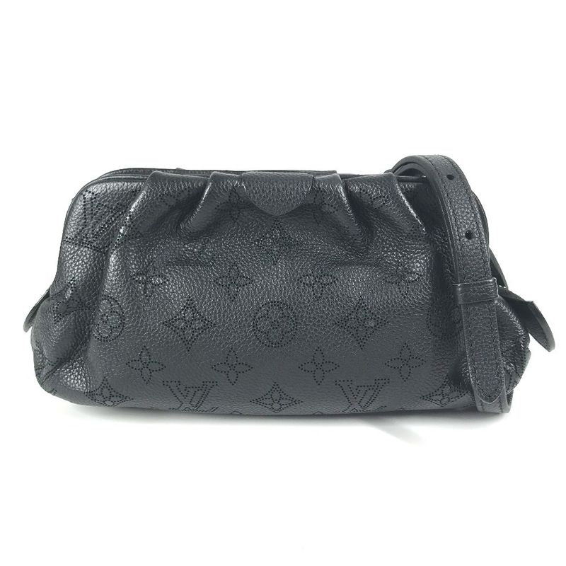Louis Vuitton Shoulder Bag Scala Mini M80093 Monogram Mahina Leather Noir Black