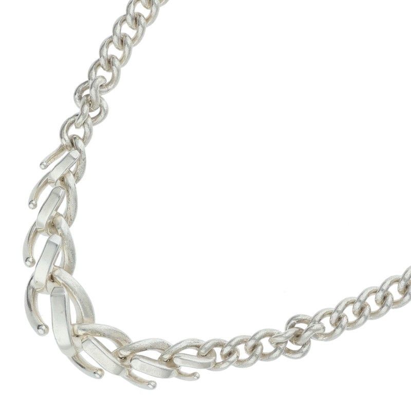 Tiffany & Co Forged Link Silver Necklace Men's 16inch