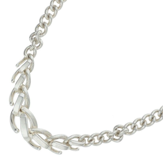 Tiffany & Co Forged Link Silver Necklace Men's 16inch