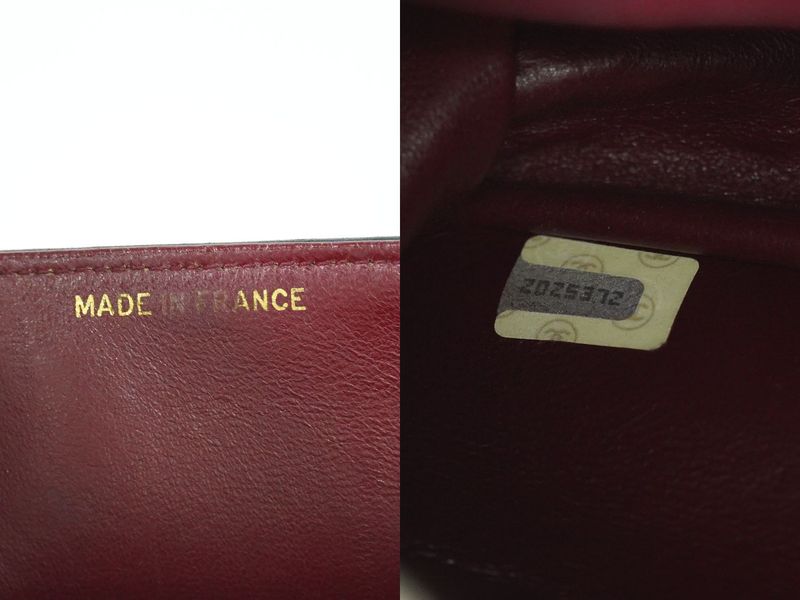 Authentic Chanel Coco Mark Shoulder Bag Pochette Lambskin Leather Black Coco