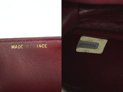 Authentic Chanel Coco Mark Shoulder Bag Pochette Lambskin Leather Black Coco