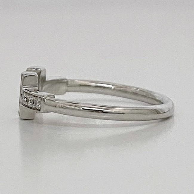 Tiffany & Co Twire Diamond Ring White Gold Wg