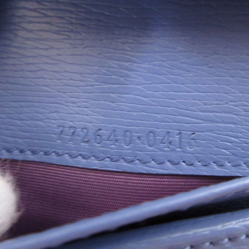 Gucci Leather 772640 Purple Bifold Wallet 0558 Gucci