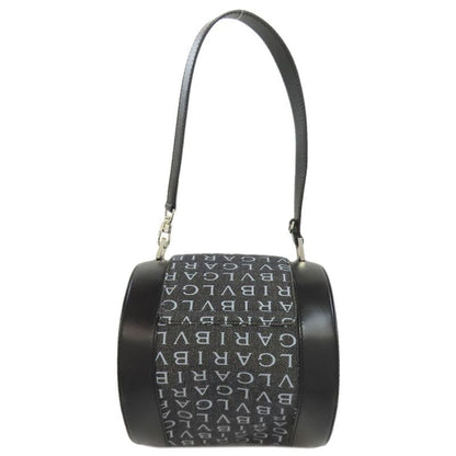 Bvlgari Drum Bag Logo Mania Handbag Canvas Women