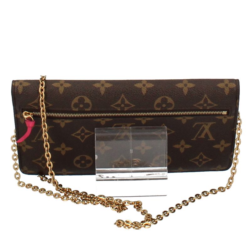 Louis Vuitton Pochette Weekend M63857 Monogram Women's Shoulder Bag Brown