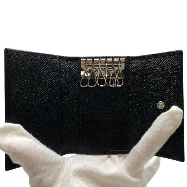 Bvlgari 6-ring Key Case Key Ring Leather Black