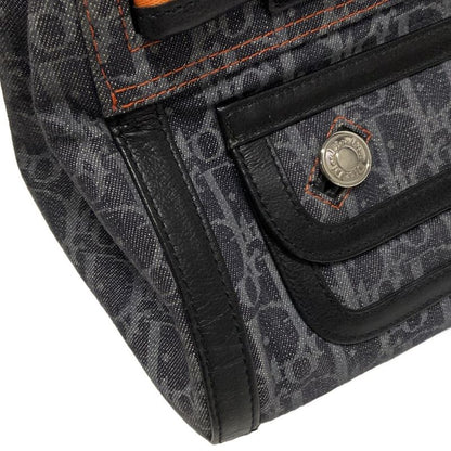 Dior/christian Dior Tote Bag Flight/trotter Navy And Blue-gray And Orange