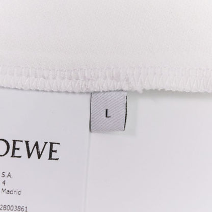 Loewe Cropped Draped T-Shirt Asymmetrical Deformed Cut and Sewn L White Women's