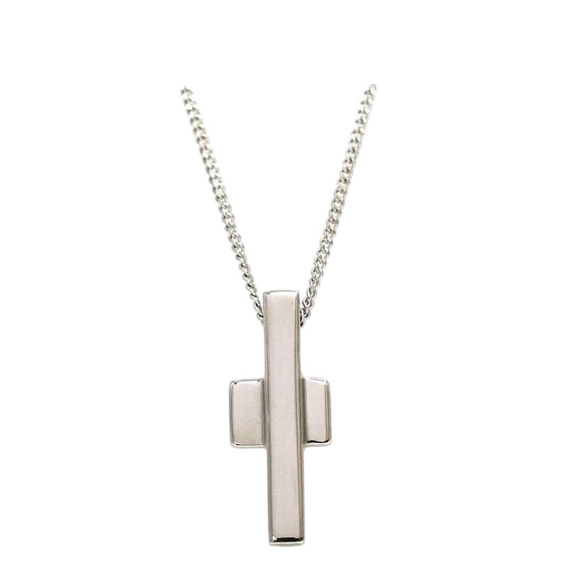 Gucci Cross Necklace Silver Polished Ag 925 S Rank