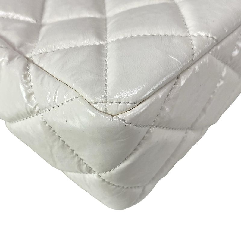 Chanel Shoulder Bag Hobo Bag As3693 White Chain Shoulder / Vintage Gold