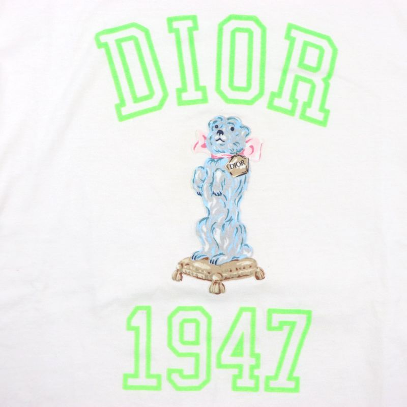  DIOR Homme 24SS 483j635a0817 Bobby Cotton Nylon Logo Damaged Relaxed Fit Crew