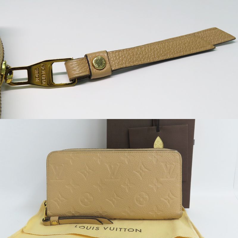 Louis Vuitton Zippi-wallet M60746 Monogram Empreinte Dune Beige Long