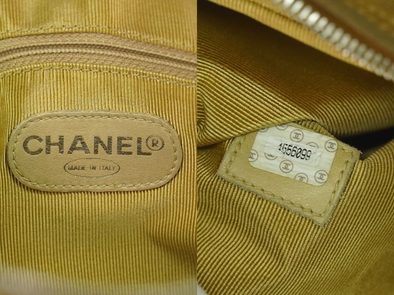 Authentic Chanel Triple Coco Mark Shoulder Bag Suede Leather Brown Coco Mark