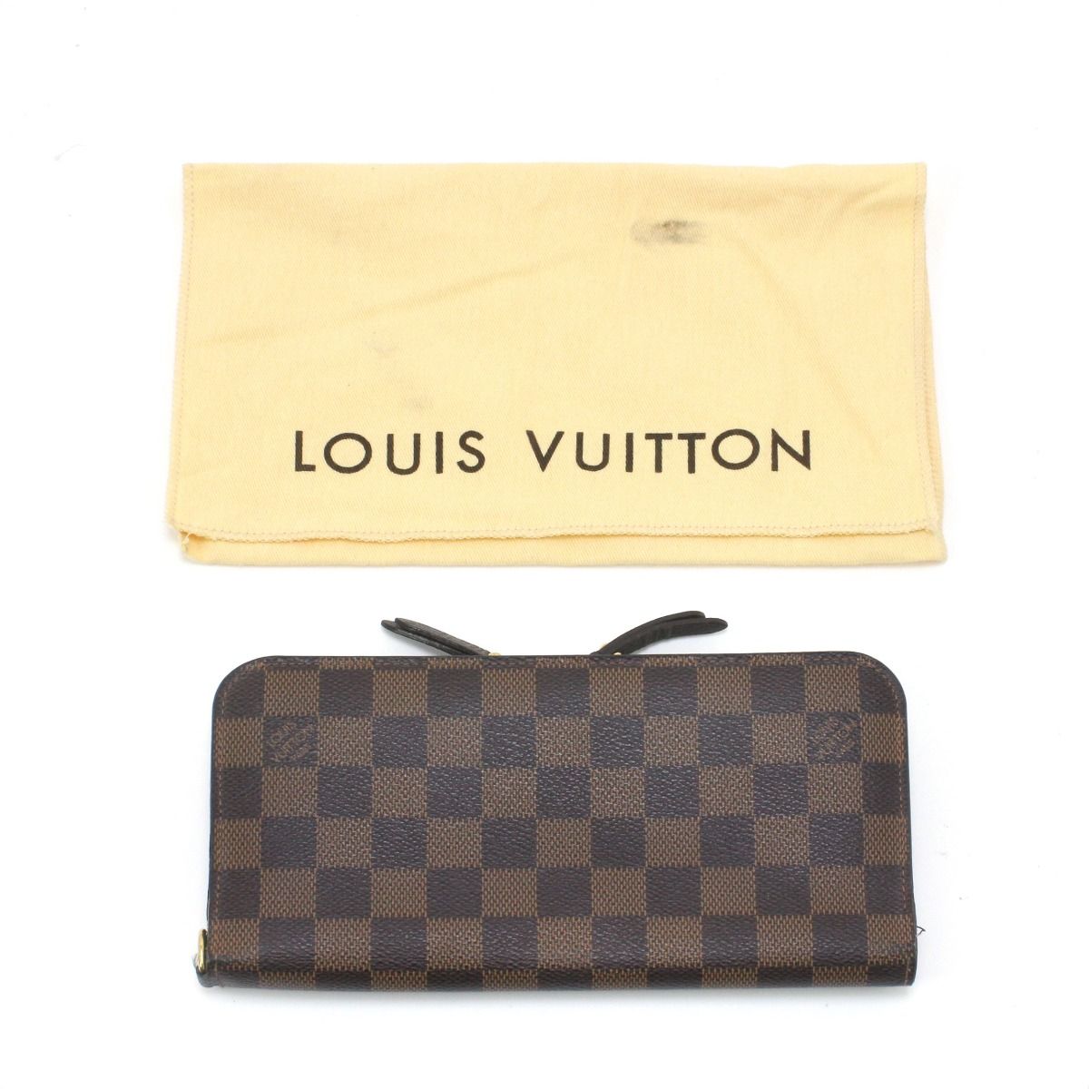 Louis Vuitton Damier Portefeuille Insolite Long Wallet with Initials